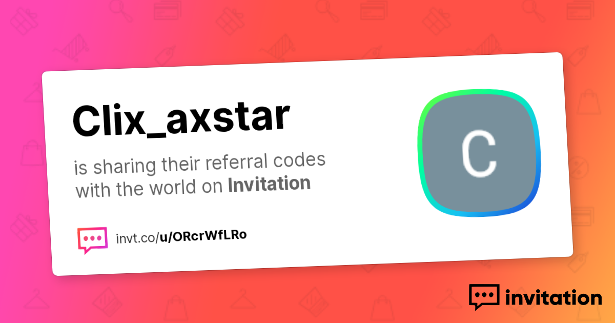 Use Code Clix Image Clix_axstar's Promo Codes — Clix_axstar invitation.codes