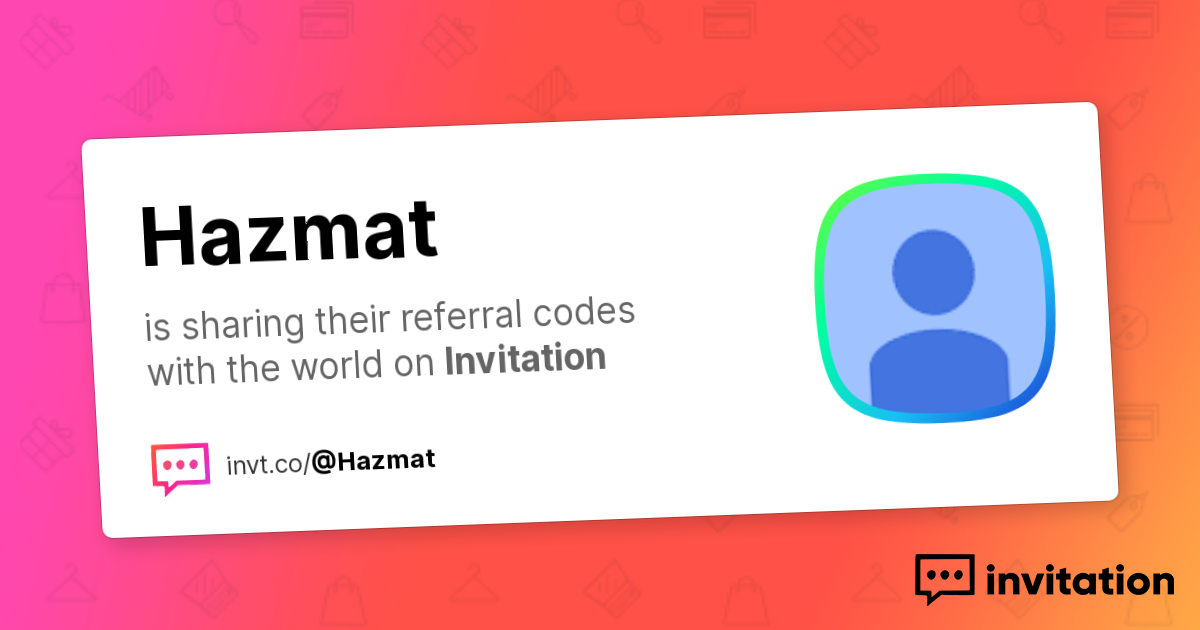 Hazem's Promo Codes — Hazem Amer invitation.codes