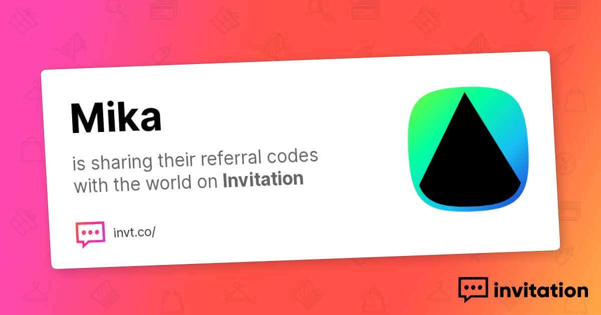 Mika's Promo Codes — Mika Liikanen invitation.codes