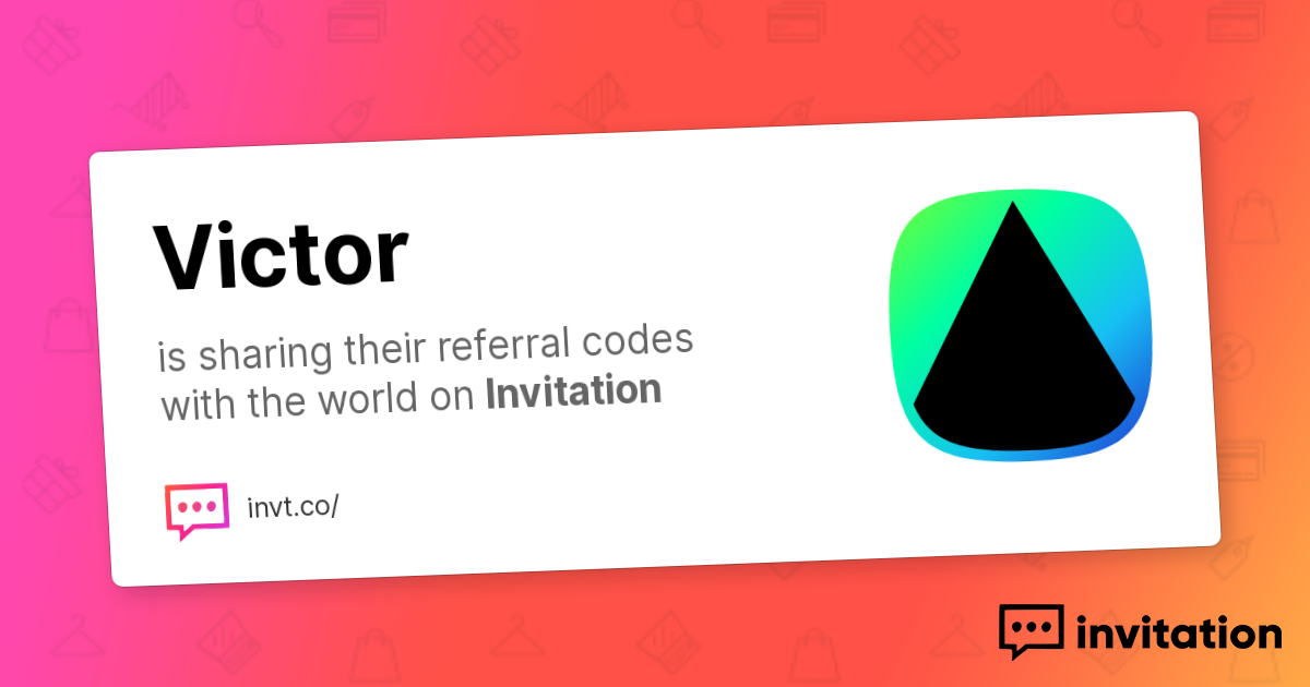 Victor's Promo Codes — Victor “Vic” Freeman invitation.codes