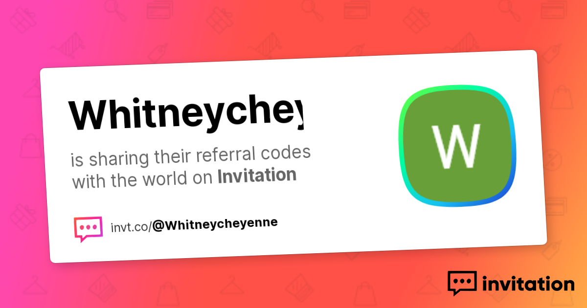 Whitney's Promo Codes β Whitney Cheyenne invitation.codes