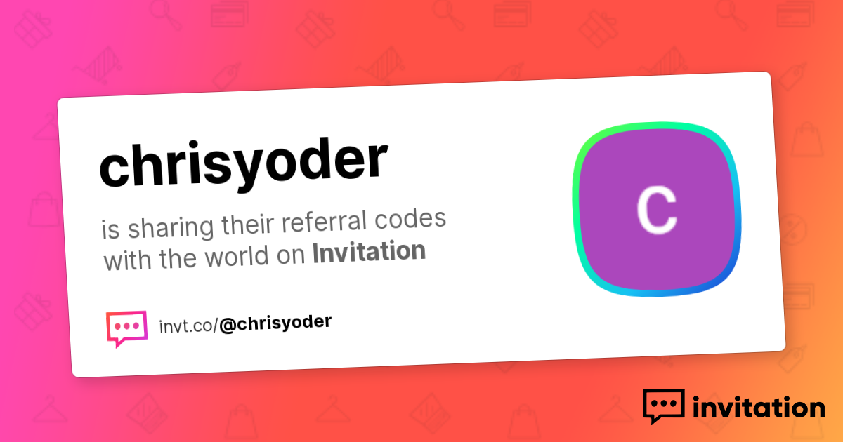 Christopher's Promo Codes — christopher yoder jr invitation.codes